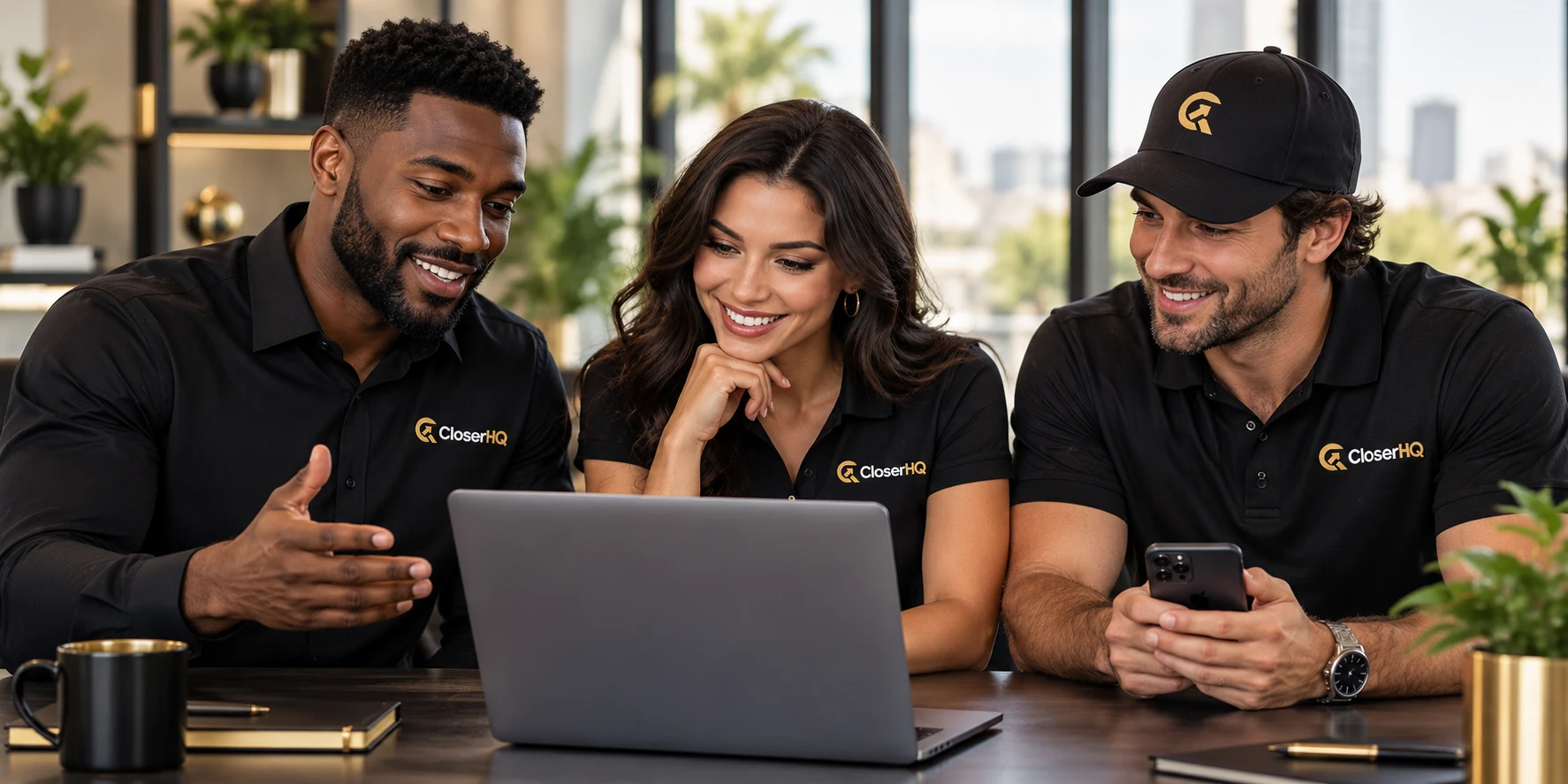 CloserHQ sales team working together